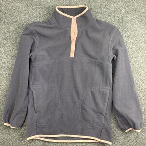 Athleta Girl Sweater Girls XXL 16 Purple Fleece Snap Pullover Kangaroo